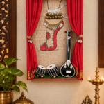 Desi frame with Musical instruments with Mudra